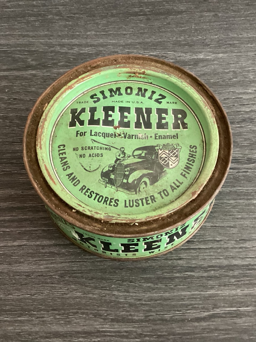 Vtg. Simoniz Kleenex For Lacquer. Varnish. Enamel. 1920-1940s, Vintage